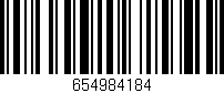 Código de barras (EAN, GTIN, SKU, ISBN): '654984184'