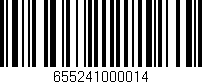 Código de barras (EAN, GTIN, SKU, ISBN): '655241000014'