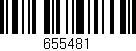 Código de barras (EAN, GTIN, SKU, ISBN): '655481'