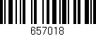 Código de barras (EAN, GTIN, SKU, ISBN): '657018'