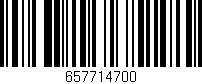 Código de barras (EAN, GTIN, SKU, ISBN): '657714700'