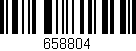 Código de barras (EAN, GTIN, SKU, ISBN): '658804'