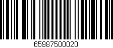 Código de barras (EAN, GTIN, SKU, ISBN): '65987500020'