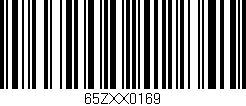 Código de barras (EAN, GTIN, SKU, ISBN): '65ZXX0169'