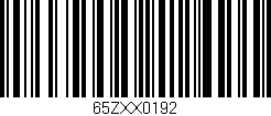 Código de barras (EAN, GTIN, SKU, ISBN): '65ZXX0192'