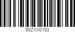 Código de barras (EAN, GTIN, SKU, ISBN): '65ZXX0193'