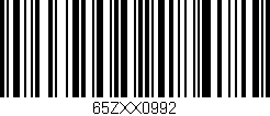 Código de barras (EAN, GTIN, SKU, ISBN): '65ZXX0992'