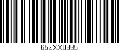 Código de barras (EAN, GTIN, SKU, ISBN): '65ZXX0995'