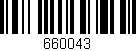 Código de barras (EAN, GTIN, SKU, ISBN): '660043'