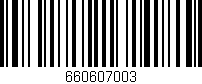 Código de barras (EAN, GTIN, SKU, ISBN): '660607003'