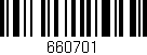 Código de barras (EAN, GTIN, SKU, ISBN): '660701'