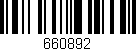 Código de barras (EAN, GTIN, SKU, ISBN): '660892'