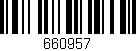 Código de barras (EAN, GTIN, SKU, ISBN): '660957'