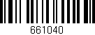Código de barras (EAN, GTIN, SKU, ISBN): '661040'