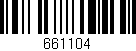 Código de barras (EAN, GTIN, SKU, ISBN): '661104'