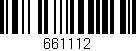 Código de barras (EAN, GTIN, SKU, ISBN): '661112'