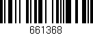 Código de barras (EAN, GTIN, SKU, ISBN): '661368'