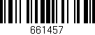 Código de barras (EAN, GTIN, SKU, ISBN): '661457'