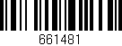 Código de barras (EAN, GTIN, SKU, ISBN): '661481'