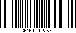 Código de barras (EAN, GTIN, SKU, ISBN): '6615074022564'