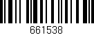 Código de barras (EAN, GTIN, SKU, ISBN): '661538'