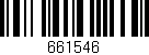 Código de barras (EAN, GTIN, SKU, ISBN): '661546'