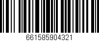 Código de barras (EAN, GTIN, SKU, ISBN): '661585904321'