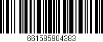 Código de barras (EAN, GTIN, SKU, ISBN): '661585904383'