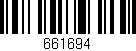 Código de barras (EAN, GTIN, SKU, ISBN): '661694'