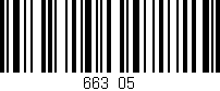 Código de barras (EAN, GTIN, SKU, ISBN): '663/05'
