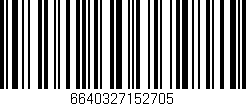 Código de barras (EAN, GTIN, SKU, ISBN): '6640327152705'