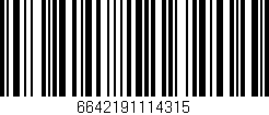 Código de barras (EAN, GTIN, SKU, ISBN): '6642191114315'