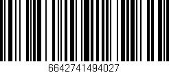 Código de barras (EAN, GTIN, SKU, ISBN): '6642741494027'