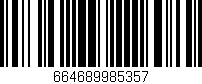 Código de barras (EAN, GTIN, SKU, ISBN): '664689985357'