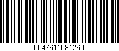 Código de barras (EAN, GTIN, SKU, ISBN): '6647611081260'