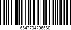 Código de barras (EAN, GTIN, SKU, ISBN): '6647764796660'