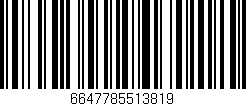 Código de barras (EAN, GTIN, SKU, ISBN): '6647785513819'