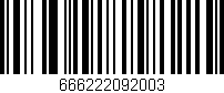 Código de barras (EAN, GTIN, SKU, ISBN): '666222092003'