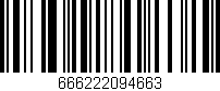 Código de barras (EAN, GTIN, SKU, ISBN): '666222094663'