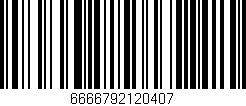 Código de barras (EAN, GTIN, SKU, ISBN): '6666792120407'