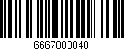 Código de barras (EAN, GTIN, SKU, ISBN): '6667800048'