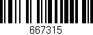 Código de barras (EAN, GTIN, SKU, ISBN): '667315'