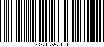 Código de barras (EAN, GTIN, SKU, ISBN): '66748_2557_0_3'