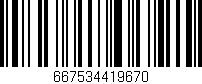 Código de barras (EAN, GTIN, SKU, ISBN): '667534419670'