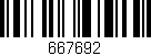 Código de barras (EAN, GTIN, SKU, ISBN): '667692'