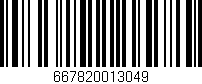 Código de barras (EAN, GTIN, SKU, ISBN): '667820013049'