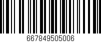Código de barras (EAN, GTIN, SKU, ISBN): '667849505006'