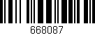 Código de barras (EAN, GTIN, SKU, ISBN): '668087'