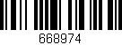 Código de barras (EAN, GTIN, SKU, ISBN): '668974'