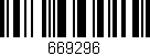 Código de barras (EAN, GTIN, SKU, ISBN): '669296'